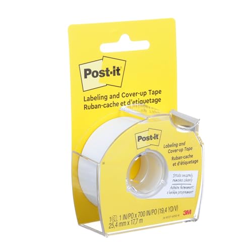 Image of Post-it 658 Labeling & Cover-Up Tape, Non-Refillable, 1 inch x 700 inch Roll