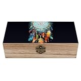 Photo Gallery klltyhmu grande scatola portagioie in legno con piume e acchiappasogni, con coperchio incernierato e chiusura frontale, contenitori in legno, scatola per ricordi, organizer da scrivania da ufficio Photo Gallery klltyhmu grande scatola portagioie in legno con piume e acchiappasogni, con coperchio incernierato e chiusura frontale, contenitori in legno, scatola per ricordi, organizer da scrivania da ufficio