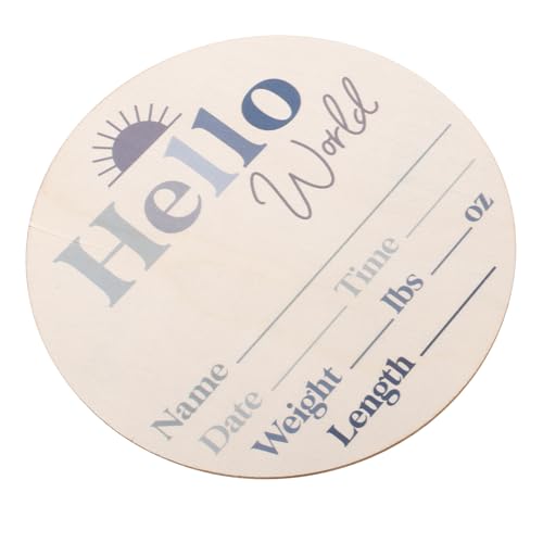 Abaodam Elegant Newborn Flower Sign Baby Growth Record Board in Wood for Baby Milestones Photography