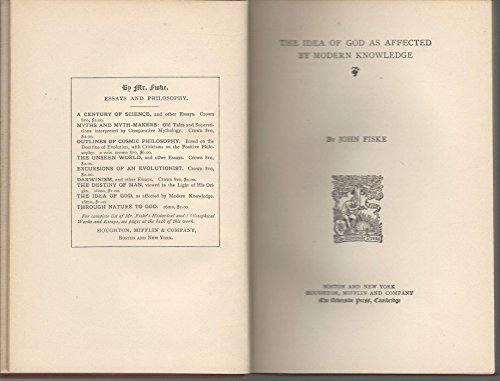 The Idea of God as Affected By Modern Knowledge B000KK2RD8 Book Cover