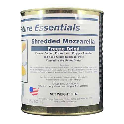 Can Of Future Essentials Freeze Dried Shredded Mozzarella Cheese #TOP1