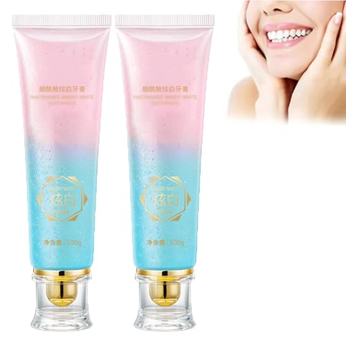 Pasta Dientes Blanqueadora Pasta de Dientes Con Niacinamida Niacinamide Whitening Toothpaste Nicotinamida Brillante, Elimina Eficazmente Las Manchas De Té Y Alcohol (2 pieza)