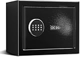 SINZUX 34L Digitaler Elektronischer Geld- und Werttresor, wandmontierbar aus Stahllegierung mit intelligentem Alarm. Hochsicherer Tresor für Haushalt und Unternehmen