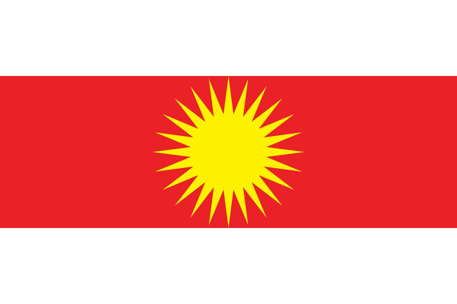Drapeau Large HPŞ Hêza porteur de mémoire et d'identité de la Force de Sinjar