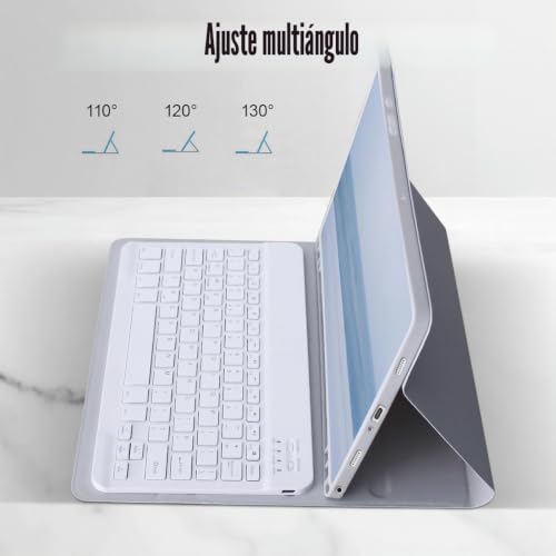 Teclado para tablet Samsung A11 Plus y funda delgada de PU inalámbrica de 11 pulgadas 7