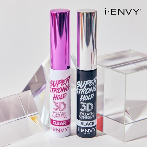 i-Envy Super Strong Hold 3D Strip Lash Glue Brush-On False Eyelash Adhesive, Waterproof, Hypoallergenic, Latex & Formaldehyde Free (Black) - Thumbnail 5