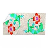 CafePress Blue and Green Lizard 30'x60' Absorbent Cotton Back, Soft Beach, Pool Towel