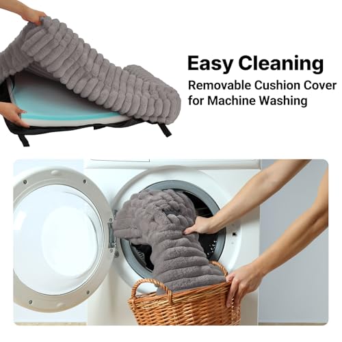 Veehoo Hundeliege Hundesofa für Kleine Hunde, Flauschige Erhöhtes Hundebett mit Abnehmbarem Polster und Orthopädische Matratze, Hunde Sofa Katzensofa mit rutschfeste Füße, Grau 60x45x10cm