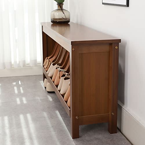 Banc à chaussures en bambou compact pour gagner de la place - 6