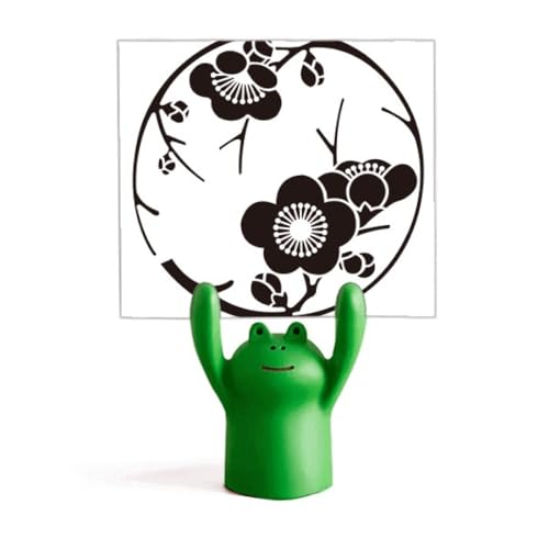 Support de mémo noir grenouille japonaise porte-carte mignon