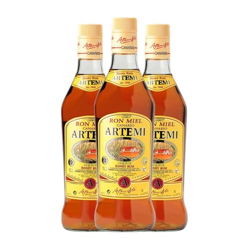 Ron Artemi Miel Gran Canaria 1 L (Caja de 3 Botellas de 1 L)