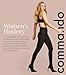 commando Semi Opaque Tights | 35 Denier Sheer Hosiery Legwear | Patented Dig-Free Raw-Cut Waistband | Subtle Skin Reveal | Black, Large