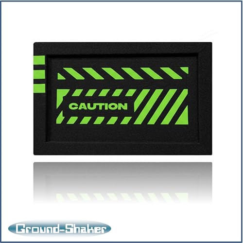 Image of 30HZ Reinforced Competition Single Ported Sub Box Sub Woofer Enclosure Speaker Box Car Audio Subwoofer Ground Shaker Box Ground-Shaker (Caution Green, 10 inch)