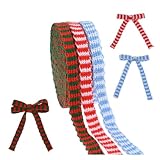 Zynphancer クリスマスリボン 編み込みウールニット 3色セット – 冬季クラフトやギフト包装に適した装飾リボン
