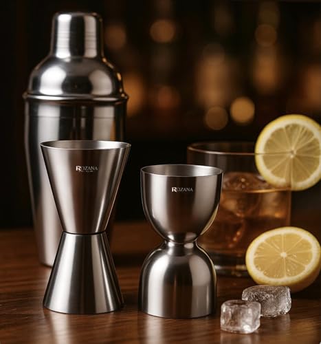 Image of Peg Measure Combo Pack - 30ml & 60ml Round Jigger | Dual-Sided Measuring Cup for Cocktails, Mocktails, Coffee & Daily Kitchen Use
