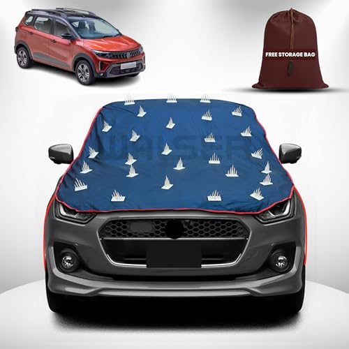 Image of WALSER Spike Car Cover for Renault Triber | Anti-Climb Nail Guard for Dogs & Monkeys | Protects Bonnet, Roof & Dicky | UV, Dust & Snow Protection | Spike Cover with 4 Adjustable Hook