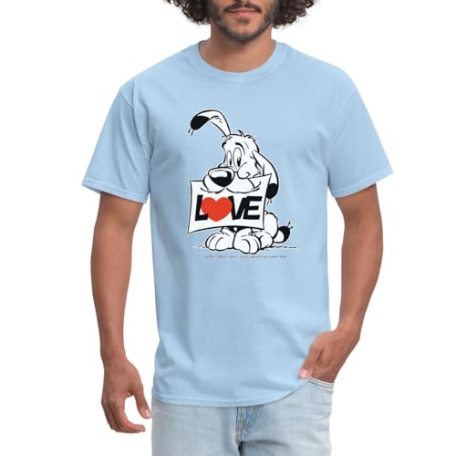 Spreadshirt Asterix & Obelix Character Dogmatix Men's T-Shirt Powder Blue