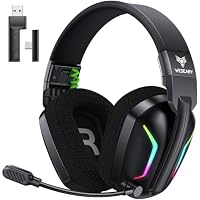 WESEARY Gaming Headset Wireless mit Mikrofon für PS5 PS4 PC Switch Handy – Ansicht 1