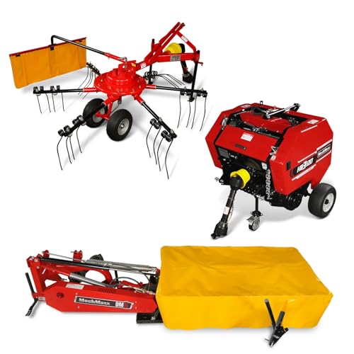 MechMaxx Hay Baler & Hay Rake Tedder & Disc Mower Combo,