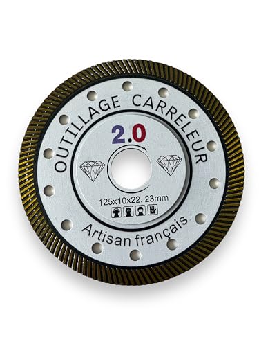 Disque Diamant Dekton 125 mm Extra Fin 1,1 mm – Matériaux Durs – Coupe Carrelage, Porcelaine, Marbre, Faïence, Béton – Refroidissement Perforé –...