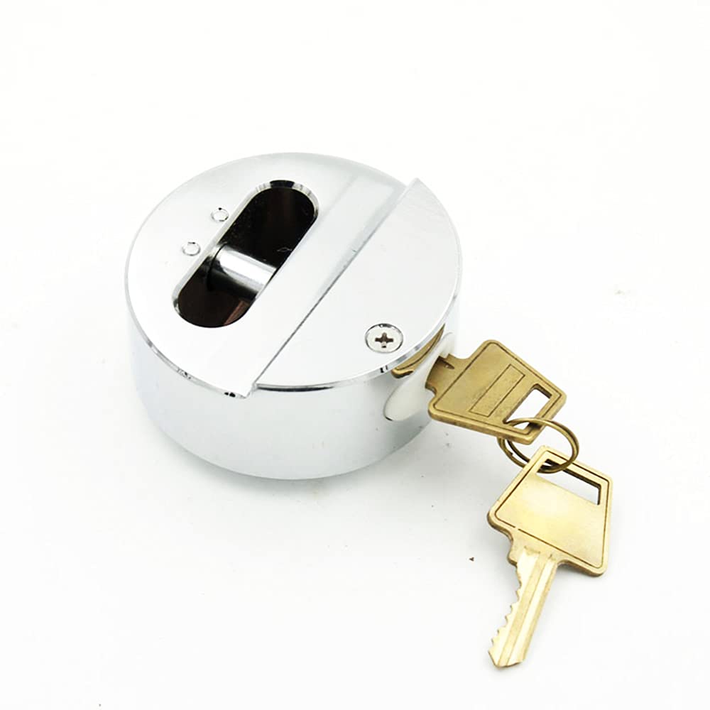 Lock de camioneta de servicio pesado, reemplazo de candado oculto de acero cromado de 73 mm con 2 llaves para puertas, camiones y expectativas