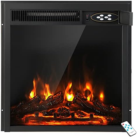 Amazon.com: COSTWAY 22.5-Inch Electric Fireplace Insert, 5100 BTU Recessed  and Freestanding Fireplace Heater with Remote Control, 7-Level Flame,  Overheat Protection for Living Room Bedroom Office, 750W/1500W : Home u0026  Kitchen