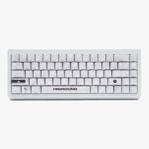 Higround Summit 2.0 SNOWSTONE 65% Mechanical USB Wired Gaming Keyboard Dreamland Linear Switches Programable RGB Hot-Swappable Deep Thock Creamy Sounding PC Keyboard