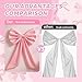 ELNDUXG Pink Bow Birthday Decorations 40x24in Big Pink Bow Hidden Lining for A More Three-Dimensional Look Decorations for Bedroom Coquette Room Party Christmas Tree Supplies