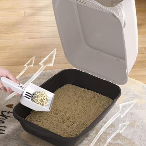 Arenero para gatos con tapa jumbo extra grande rosa miniatura 6