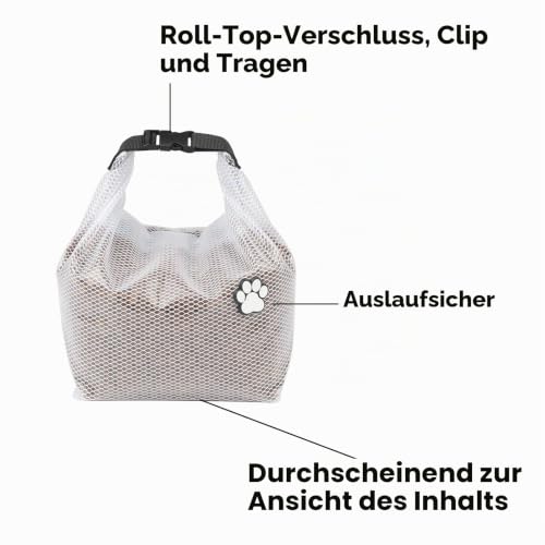 Hundefutter-Reisetasche, Reisebehälter für Hundefutter, 2 Stück, wasserdicht, 10 kg, perfekt für Campingausflüge, Hundepensionen und Wochenendausflüge