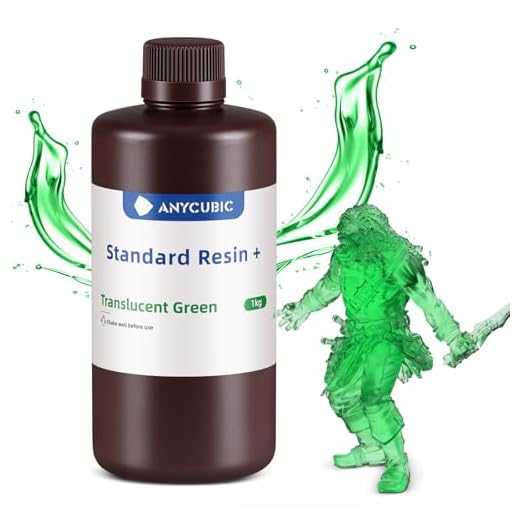 ANYCUBIC Upgraded Standard 3D Printer Resin, 405nm SLA Fast UV-Curing Resin, High Precision & Rapid Photopolymer for 8K Capable LCD/DLP/SLA 3D Printing (Tran-Green, 1000g)