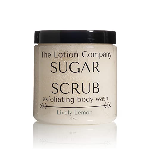 The Lotion Company 850039559099 Sugar Scrub Exfoliating Body Wash, Lively Lemon Fragrance cover
