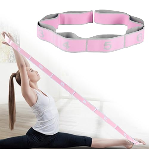 1 correa elástica, banda elástica de gimnasia para niños, banda elástica para niños, bandas de resistencia para entrenamiento de gimnasia, yoga, baile latino, etc. (rosa)