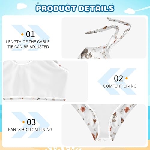 KLL Girls Bathing Suit Cute 2-Piecing Swimsuit with Adjustable Strap4