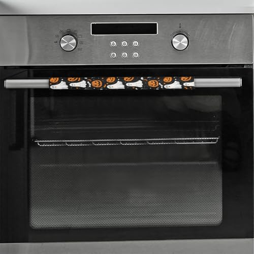 Image of Halloween Refrigerator Door Handle Covers Set of 2, Halloween Ghost Fridge Handle Covers Appliance Handle Covers Protector for Microwave Oven Stove Dishwasher, Keep Your Kitchen Appliance Clean