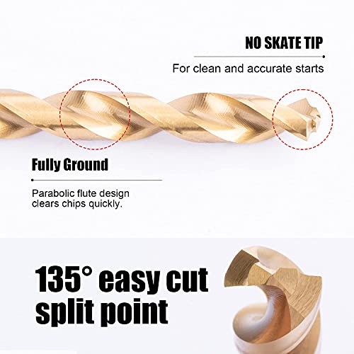 Jefe Hex 6-Piece 3/16" Twist Drill Bits Hss Hex Shank Drill Bit, 135 Degree Easy Cut Split Point For Drilling In Steel, Copper, Aluminum, Zinc Alloy, Wood, Plastic, Quick Change Design. #TOP4