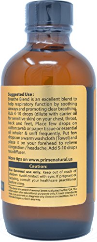 Breathe Essential Oil Blend 4oz / 118ml - Pure Undiluted Therapeutic Grade for Aromatherapy, Scents & Diffuser - Sinus Relief, Allergy, Congestion, Cold, Cough, Headache, Respiratory Problems - Thumbnail 2