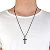 Cross Necklace for Men Women, 316L Stainless Steel Cross Pendant Necklace with Chain | Silver / Gold / Black Cross Chain Necklaces Easter Gifts for Birthday Christmas Thanksgiving Day Valentine's Day #2