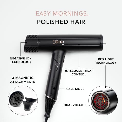 Image of SRILabs DryQ Infrared Hair Dryer - Red Light, Frizz Control, Dual Voltage