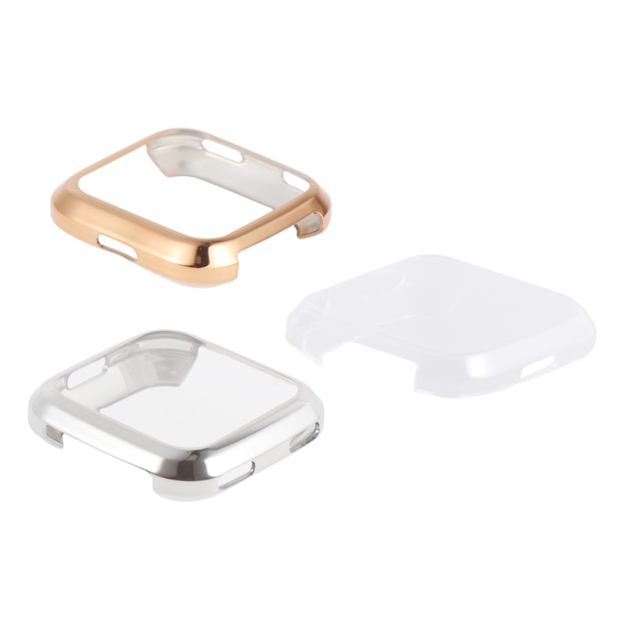 BUTIFULSIC 3pcs Watch Case Cover Silicone Smartwatch Case Honorable Looking Best Smartwatch Case Screen Protector Maximum Durability Silicone Bumper for Smartwatch Anti-fall Protective Film