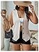 GORGLITTER Women's Plus Size Sleeveless Blazer Vest Tops Button Down Deep V Neck Open Front Blazer Jacket Office Work Trendy Apricot XX-Large Plus