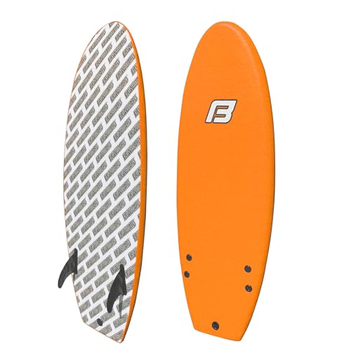 4'10' FUNBOARD Beginner Learning Softboard Surfboard Foam - Includes (2) Fins and a 6’ Foot Leash...