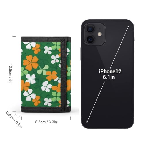 Irish Shamrock Saint Patrick Custom Trifold Wallet Front Pocket Credit Card Holder with Coin Purse for Men Women Travel Gifts2