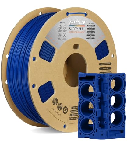 Image of OVERTURE Super PLA+ Filament 1.75mm, Toughness Enhanced PLA Plus, Professional Toughness 3D Printer Filament 1kg (2.2lbs), High Precision + /- 0.02mm (Dark Blue)