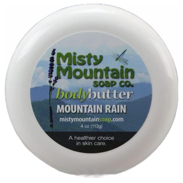 Body Butter - Mountain Rain - Made with Natural Oils and Butters by Misty Mountain Soap Co.