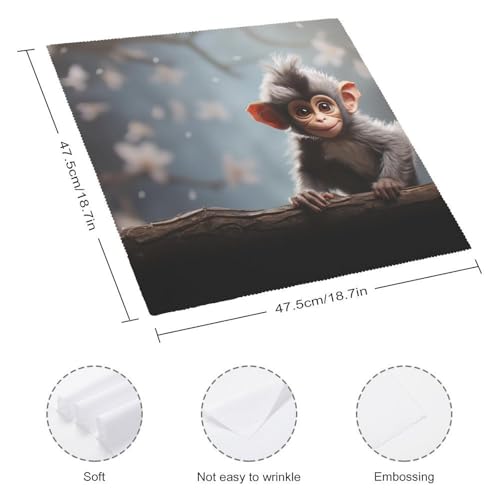 Servilletas de Tela Cute Monkey 47.5x47.5 cm 1 unidad miniatura 2