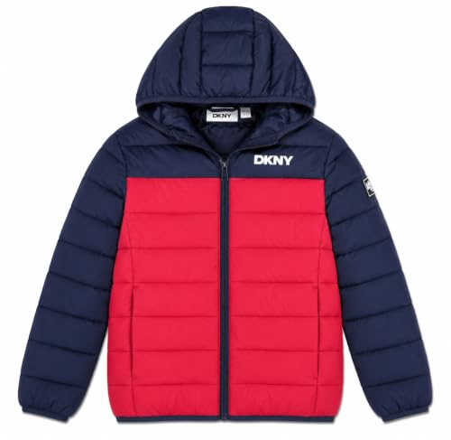 Image of DKNY Boys Winter Jacket, Midweight Puffer Coat, Weather Resistant, Hooded