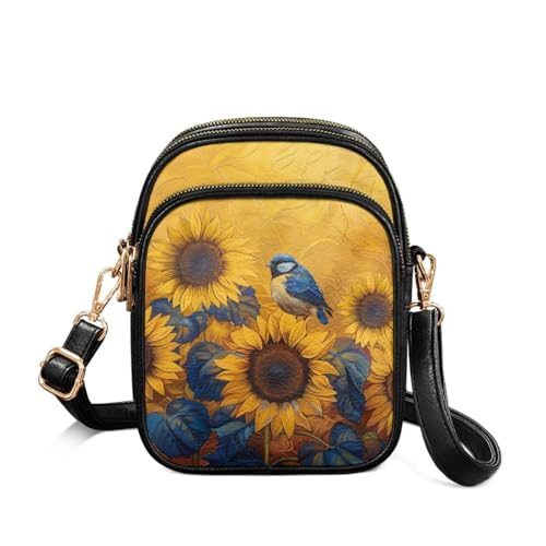 PU Leather Crossbody Bags for Women Ladies Lightweight Cross Body Shoulder Purses Handbag with Muti Zipper Pockets