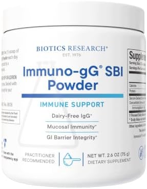 BIOTICS RESEARCH Immuno-gG™ SBI IgG Immunoglobulin Concentrate Powder 2.6Oz | Easy-to-Mix Powder Formula, Ultimate IgG, Complete Gut Health and Immune Support, Dairy Free