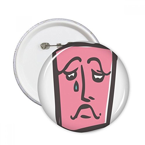 Pins Sad Visage abstrait : accessoire mode et déco artistique pour personnaliser vos vestes